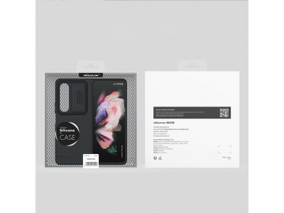 Nillkin CamShield Silky (ierna)  Siliknov kryt s posuvnou ochranou kamery pre Samsung Galaxy Z Fold 4