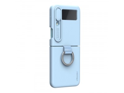 Nillkin CamShield Silky (modr)  Siliknov kryt s posuvnou ochranou kamery pre Samsung Galaxy Z Flip 4