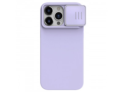 Nillkin CamShield Silky (Violet) – Silikónový kryt s posuvnou ochranou kamery pre iPhone 15 Pro Max