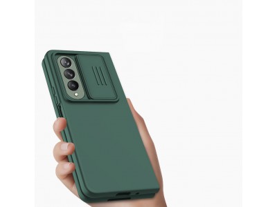 Nillkin CamShield Silky (zelen)  Siliknov kryt s posuvnou ochranou kamery pre Samsung Galaxy Z Fold 4