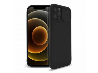 Silicone Camshield (�ierna) - Silik�nov� kryt s posuvnou ochranou kamery pre Samsung Galaxy M52 5G