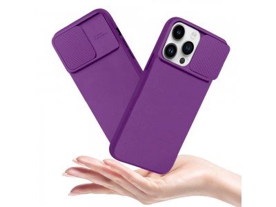 Silicone Camshield (Purple) - Silik�nov� kryt s posuvnou ochranou kamery pre Xiaomi Redmi Note 12 5G