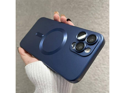 Soft Matte TPU MagSafe (Navy modr�) � Ochrann� kryt (obal) s podporou MagSafe pro Apple iPhone 15 Pro