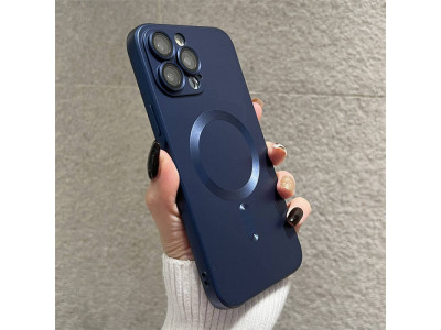 Soft Matte TPU MagSafe (Navy modr�) � Ochrann� kryt (obal) s podporou MagSafe pro Apple iPhone 15 Pro