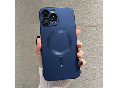 Soft Matte TPU MagSafe (Navy modr�) � Ochrann� kryt (obal) s podporou MagSafe pro Apple iPhone 15 Pro