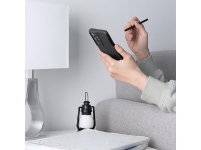 Spigen Liquid Air Pen (ierny) - Luxusn ochrann kryt (obal) na Samsung Galaxy S21 Ultra 5G