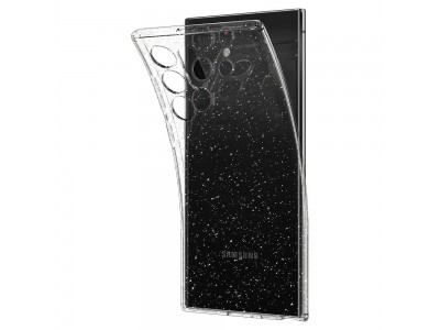Spigen Liquid Crystal Glitter (ry s trblietkami) - Luxusn ochrann kryt na Samsung Galaxy S22 Ultra