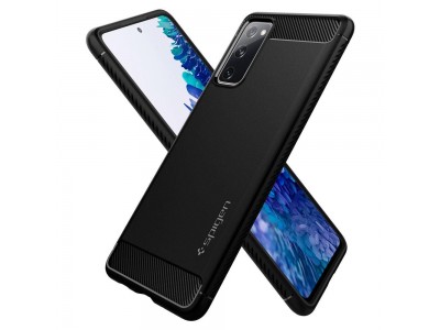 Spigen Rugged Armor (�ierny) - Ochrann� kryt (obal) na Samsung Galaxy S20 FE 5G