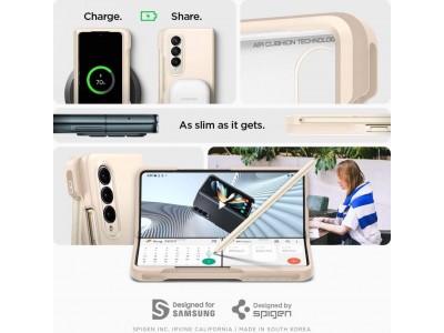 Spigen Thin Fit Beige - luxusn� ochrann� kryt (obal) na GALAXY Z Fold 4 (b�ov� - pieskov�) **AKCIA!!