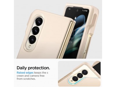 Spigen Thin Fit Beige - luxusn� ochrann� kryt (obal) na GALAXY Z Fold 4 (b�ov� - pieskov�) **AKCIA!!