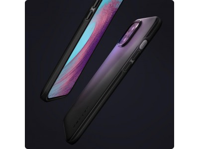 Spigen Thin Fit Black - luxusn ochrann kryt (obal) na iPhone 12 / iPhone 12 Pro (ern)