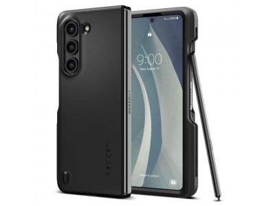 Spigen Thin Fit Black - luxusný ochranný kryt (obal) na Samsung Galaxy Z Fold 5 (čierna)