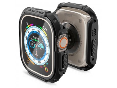 Spigen Tough Armor (ierny) - Luxusn ochrann kryt (obal) na Apple Watch Ultra 49 mm