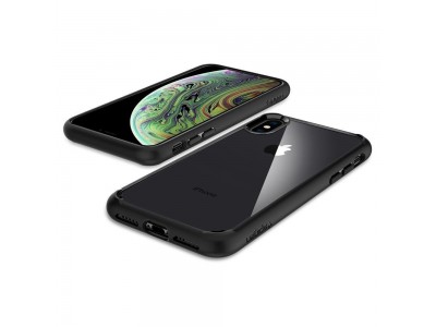Spigen Ultra Hybrid (ierny) - Ochrann kryt (obal) na iPhone XS