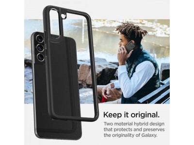 Spigen Ultra Hybrid (�ierny) - Ochrann� kryt (obal) na Samsung Galaxy S22 5G