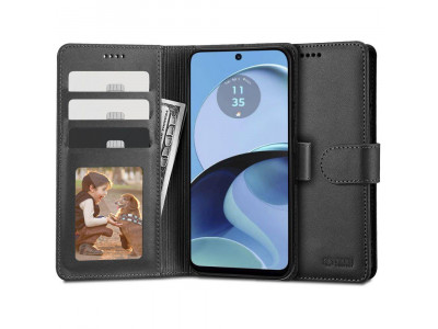 Tech-Protect Wallet – Peňaženkové puzdro pre Motorola Moto G14 (čierna)