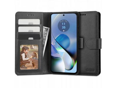 Tech-Protect Wallet – Peňaženkové puzdro pre Motorola Moto G54 5G (čierna)