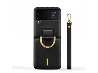 Tech-Protect Wallet Chain  Peaenkov puzdro pre Samsung Galaxy Z Flip 4 s popruhom (ierna)