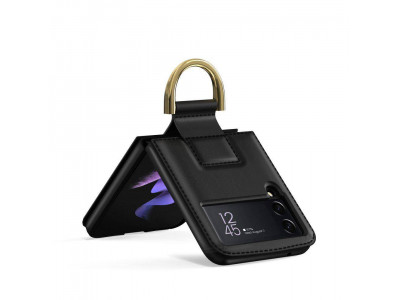 Tech-Protect Wallet Chain – Peňaženkové puzdro pre Samsung Galaxy Z Flip 4 s popruhom (čierna)