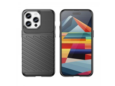 Thunder Defender Black (�ierna) - Odoln� ochrann� kryt (obal) na iPhone 15 Pro Max