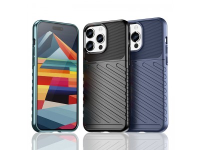 Thunder Defender Black (�ierna) - Odoln� ochrann� kryt (obal) na iPhone 15 Pro Max