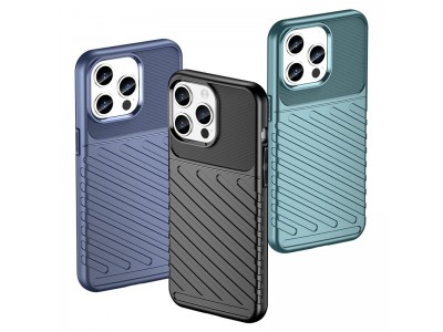Thunder Defender Black (�ierna) - Odoln� ochrann� kryt (obal) na iPhone 15 Pro Max