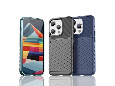 Thunder Defender Blue (modr�) - Odoln� ochrann� kryt (obal) na iPhone 15 Pro