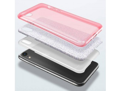 TPU Glitter Case (ru�ov�) - Ochrann� glitrovan� kryt (obal) pre pre Motorola Moto E20 4G
