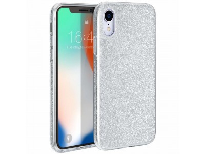 TPU Glitter Case (strieborn) - Ochrann glitrovan kryt (obal) pre pre Huawei P40 Lite