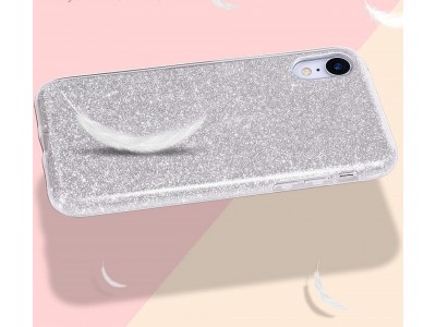 TPU Glitter Case (strieborn) - Ochrann glitrovan kryt (obal) pre pre Samsung Galaxy A70