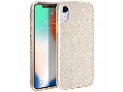 TPU Glitter Case (zlatá) - Ochranný glitrovaný kryt (obal) pre pre Samsung Galaxy A20e