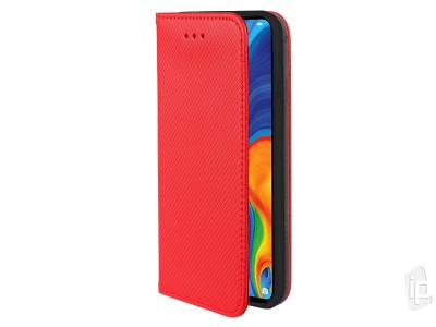 Fiber Folio Stand Red (erven s iernou kolskou) - Flip puzdro na Huawei P Smart 2021