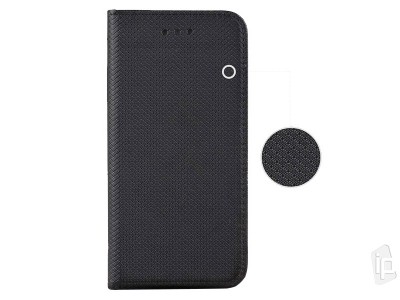 Fiber Folio Stand Black (ierne s iernou kolskou) - Flip puzdro na Huawei P Smart 2021