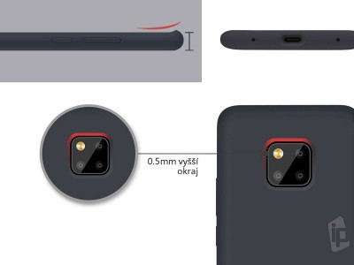 Set Obal Liquid Silicone Cover (ruov) + Ochrann sklo pre Huawei Mate 20 Pro