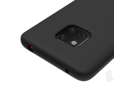 Liquid Silicone Cover Jet Black (ierny) - Ochrann obal na Huawei Mate 20 Pro
