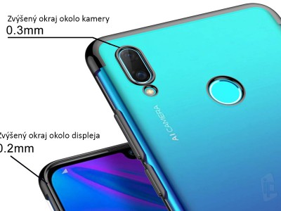 Glitter Series Black (ierny) - Ochrann kryt (obal) na Huawei P Smart 2019 (Honor 10 Lite)