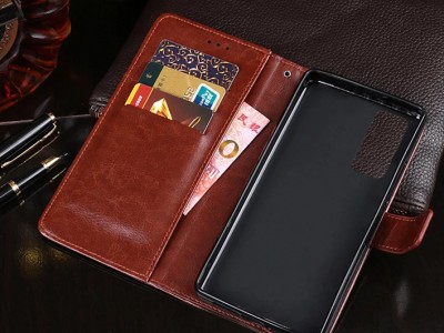 Elegance Stand Wallet Black (�ierne) - Pe�a�enkov� puzdro na Huawei P Smart 2021 **AKCIA!!