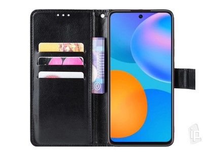 Elegance Stand Wallet Black (�ierne) - Pe�a�enkov� puzdro na Huawei P Smart 2021 **AKCIA!!