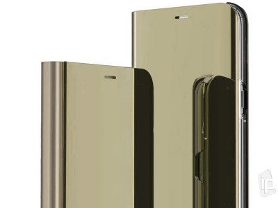 Mirror Standing Cover (zlat) - Zrkadlov puzdro pre Huawei P Smart 2021 **AKCIA!!