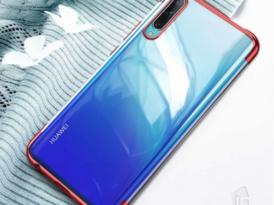 Glitter Series Red (�erven�) - Ochrann� kryt (obal) na Huawei P Smart Pro