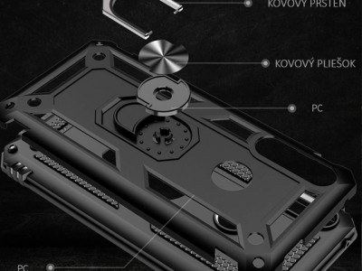 Fusion Ring Armor (ierny) - Odoln kryt (obal) na Huawei P Smart Z