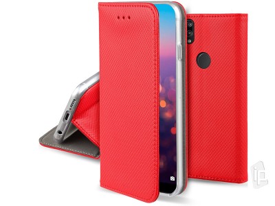 Fiber Folio Stand Red (erven) - Flip puzdro na Huawei P20 Lite