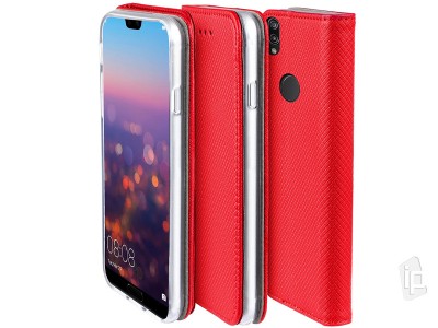 Fiber Folio Stand Red (erven) - Flip puzdro na Huawei P20 Lite