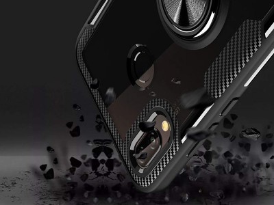 Shockproof Carbon Defender Clear/Black - Odoln ochrann kryt (obal) na Huawei P20 Lite
