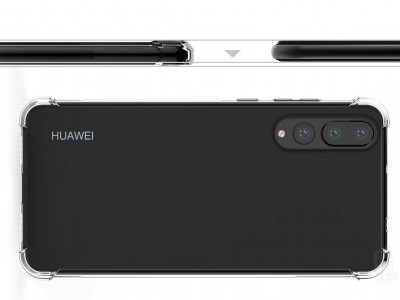 Imak Shock Absorber Clear (ry) Odoln ochrann kryt (obal) na Huawei P20 Pro + flia na displej