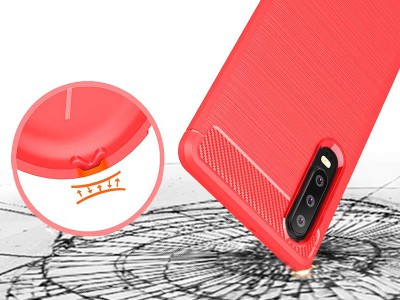 Fiber Armor Defender Red (erven) - Odoln ochrann kryt (obal) na Huawei P30 **AKCIA!!