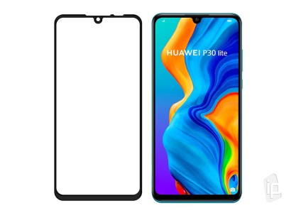 2.5D Glass - Tvrdené ochranné sklo s pokrytím celého displeja pro Huawei P30 Lite (černé)