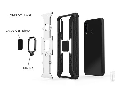 Fusion Ring X (ierny) - Odoln kryt (obal) na Huawei P30 Lite