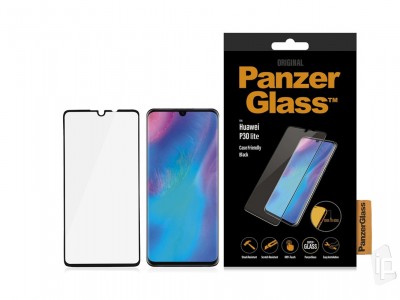 PanzerGlass Case Friendly Black (ierny) - Tvrden ochrann sklo na displej na Huawei P30 Lite