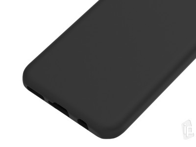 Set Obal Liquid Silicone Cover (ierny) + 2D Full Glue ochrann sklo pre Huawei P30 Lite (re) **AKCIA!!